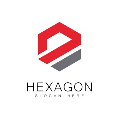 Çokgen Altıgen Logo Vektörü ve sembol