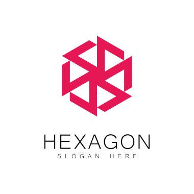 Çokgen Altıgen Logo Vektörü ve sembol