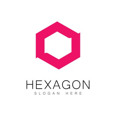 Çokgen Altıgen Logo Vektörü ve sembol