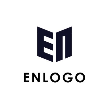 EN, NE harfi logo vektörü 