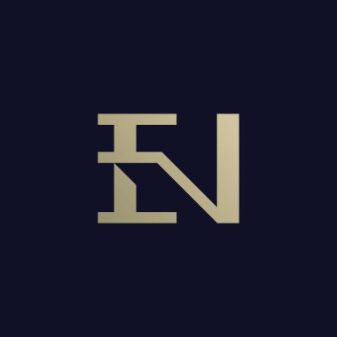 EN, NE harfi logo vektörü 