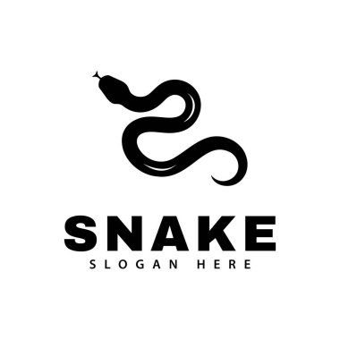 Yılan logosu vektör silueti sembol dizayn şablonu
