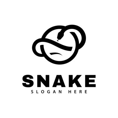 Yılan logosu vektör silueti sembol dizayn şablonu