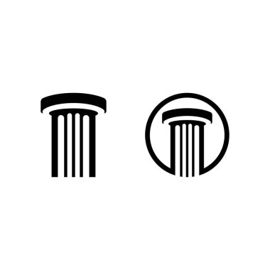 Sütun logosu vektör tasarım şablonu