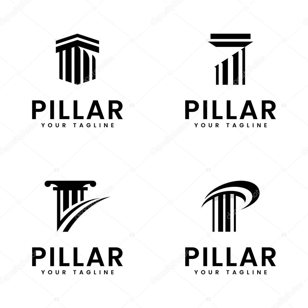 Pillar logo vector design template