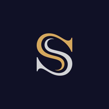 S harfi logo tasarımı. Marka için S logosu tasarımı