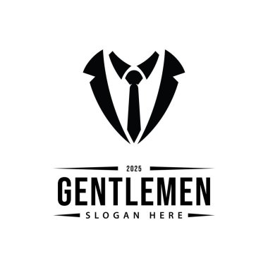 Smokinli adam logosu ve sembolleri şablonu