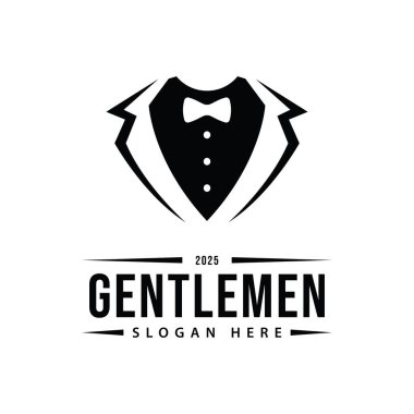 Smokinli adam logosu ve sembolleri şablonu