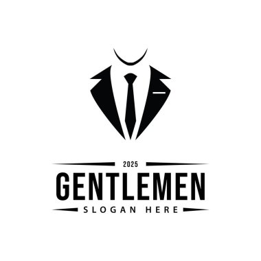 Smokinli adam logosu ve sembolleri şablonu