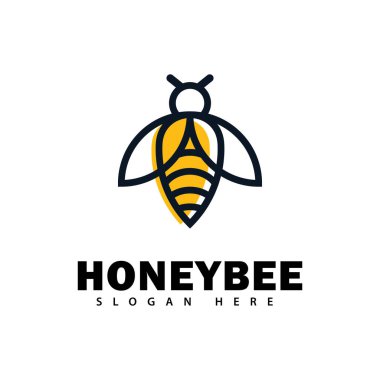 Arı logosu ve sembol vektör tasarımı