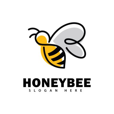 Arı logosu ve sembol vektör tasarımı