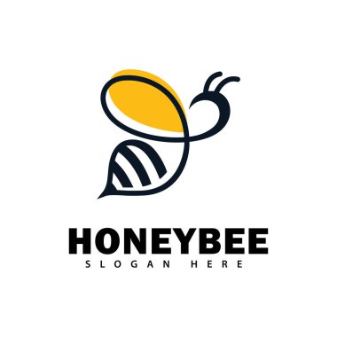 Arı logosu ve sembol vektör tasarımı