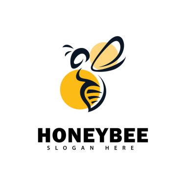 Arı logosu ve sembol vektör tasarımı