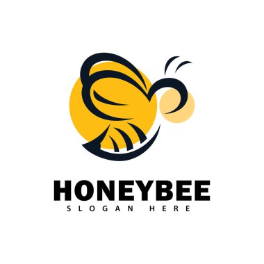 Arı logosu ve sembol vektör tasarımı