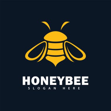 Arı logosu ve sembol vektör tasarımı
