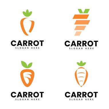 Havuç Logosu Tasarım Şablonu Yaratıcı Sembol. 