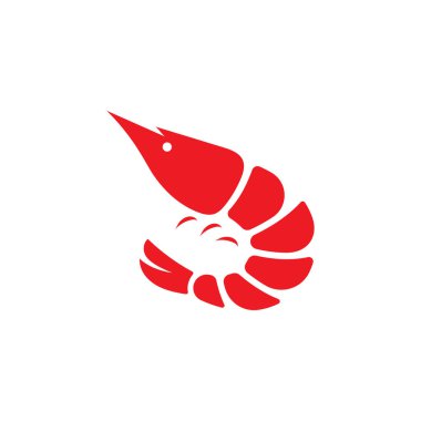 Karides logosu tasarımı vektör çizimi