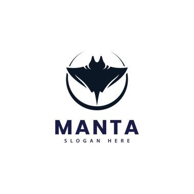Markalaşma için Basit Manta Ray Logo Şablonu
