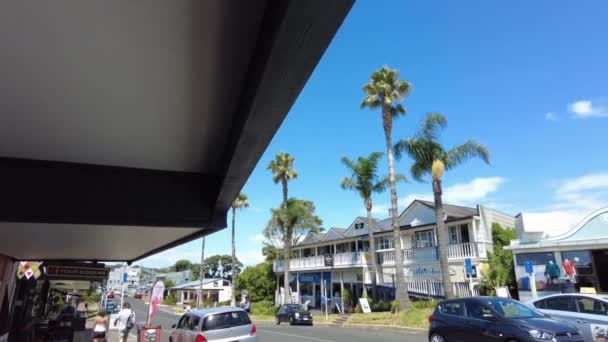 Auckland New Zealand Feb 2024 Central Business Shopping Area Township — Stock Video