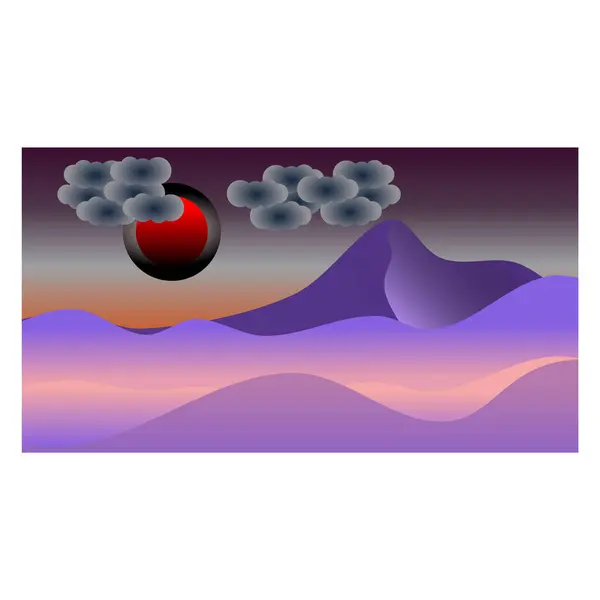 stock vector variety of colors and textures to create a sense of depth and atmosphere. The artist has also done a good job of capturing the unique beauty of a dusk sky