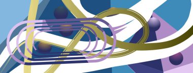 Renkli şekil ve çizgilerle soyut geometrik arkaplan. Vektör İllüstrasyonu.