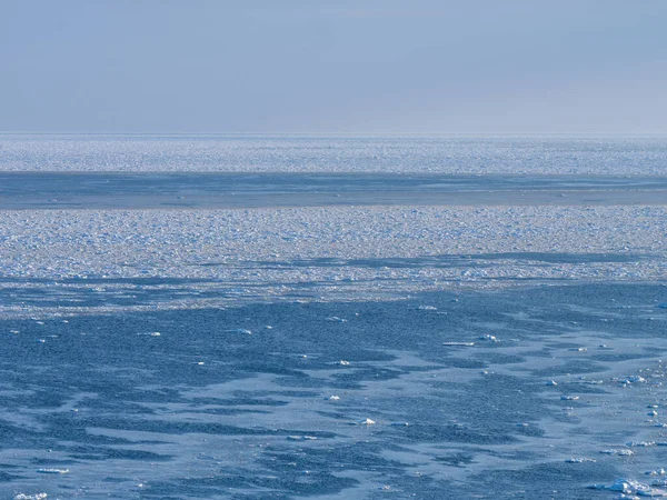 Ghiaccio Alla Deriva Inverno Hokkaido — Foto Stock