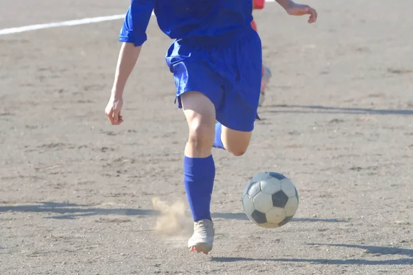 Ποδοσφαιρικός Αγώνας Στο Hokkaido Japan — Φωτογραφία Αρχείου