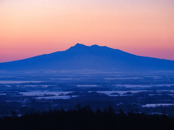 Mt. syari and sunrise in hokkado