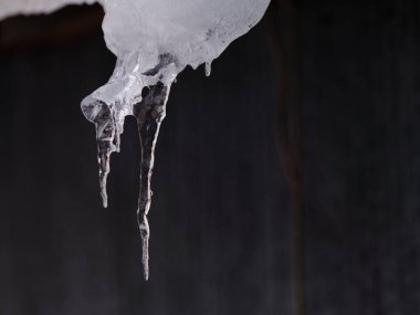 Kış Hokkaido 'sunda buz saçakları