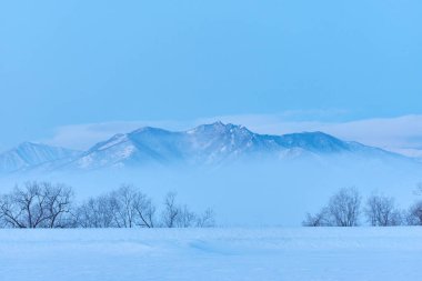 Kış Hokkadio 'sunda hidaka sıradağları