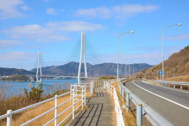 Shimanami Kaido across the sea clipart