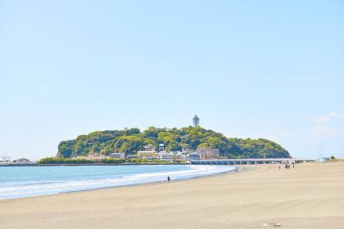 Kanagawa 'daki Enoshima manzarası