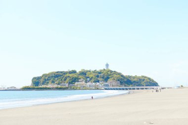 Kanagawa 'daki Enoshima manzarası