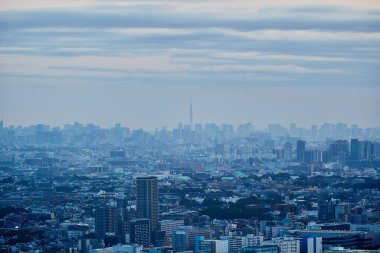 Sabahın erken saatlerinde Tokyo manzarası