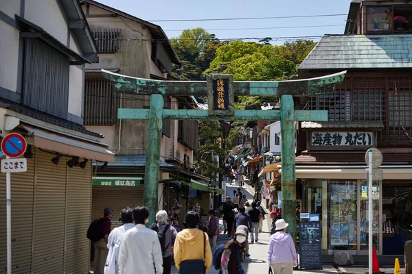 Enoshima 'da Benaiten Nakamise Caddesi.