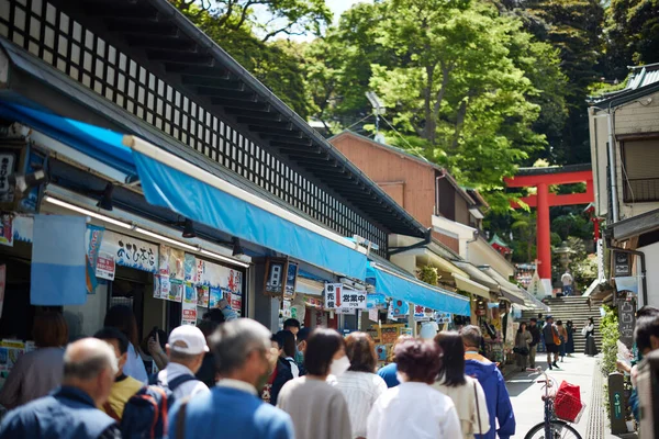 Οδός Benzaiten Nakamise Στην Enoshima — Φωτογραφία Αρχείου