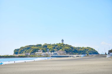 Kanagawa 'daki Enoshima manzarası