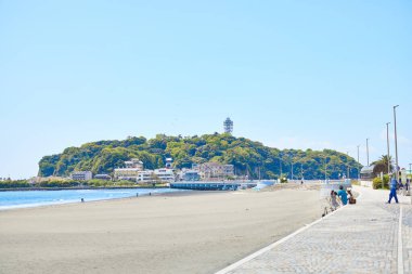 Kanagawa 'daki Enoshima manzarası