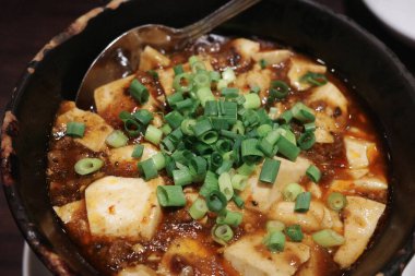 mabo tofu yakın çekim 