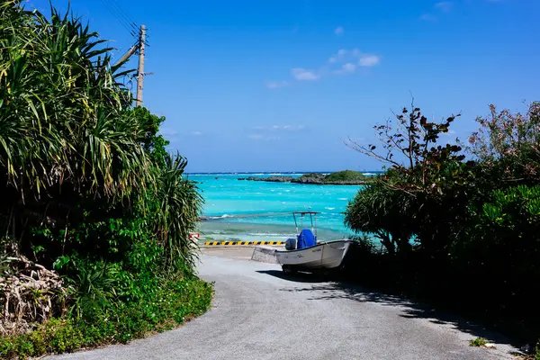 stock image road to the sea in yoron island