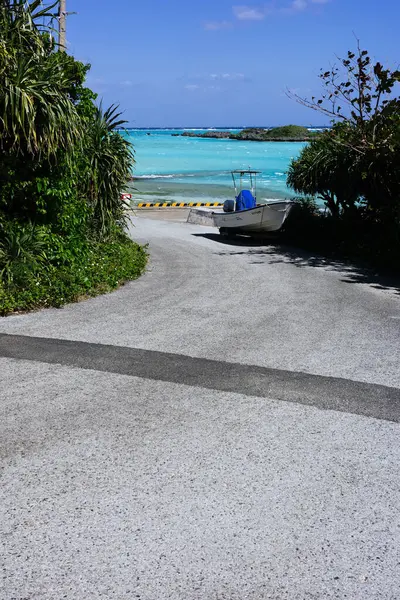 stock image road to the sea in yoron island