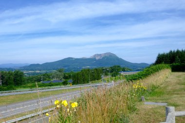 mount usu in summer hokkaido clipart