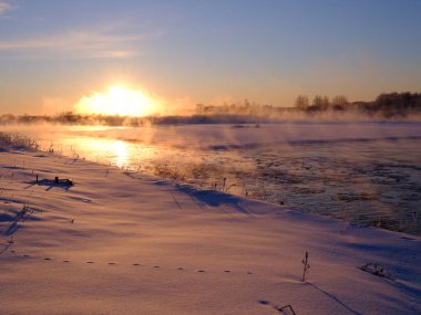 cold winter morning in hokkaido