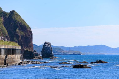 Hokkaido 'da uçurum ve deniz
