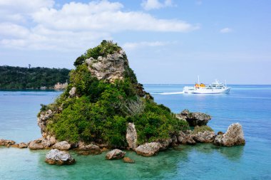 small island in okinawa Japan clipart