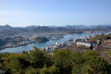 Hiroşima Onomichi şehrinin manzarası
