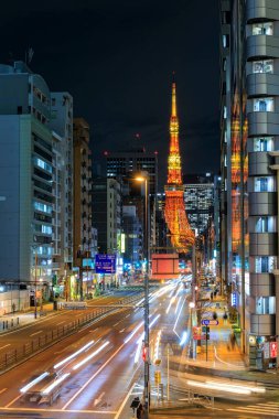 Japonya 'daki Tokyo istasyonu gece görüşü