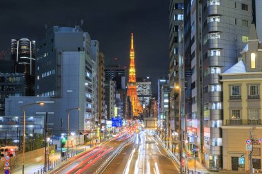 Japonya 'daki Tokyo istasyonu gece görüşü
