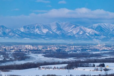 hidaka dağ sırası ve obihiro şehri