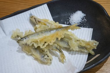 Japon yemekleri kokulu tempura.